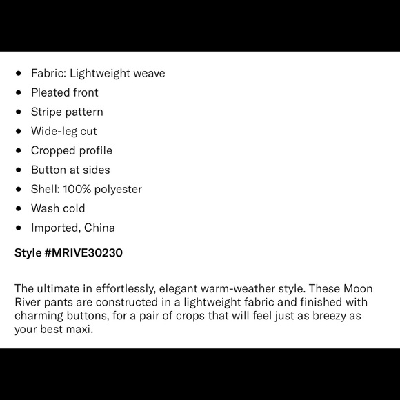 New high waisted crop pant button detail Shop bop wide leg small spring summer - Picture 3 of 11